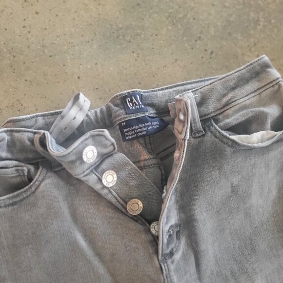 Gap Denim Kids High Rise Stretch Skinny Ankle Distressed Jeggings Size 14 - GUC - Picture 7 of 7